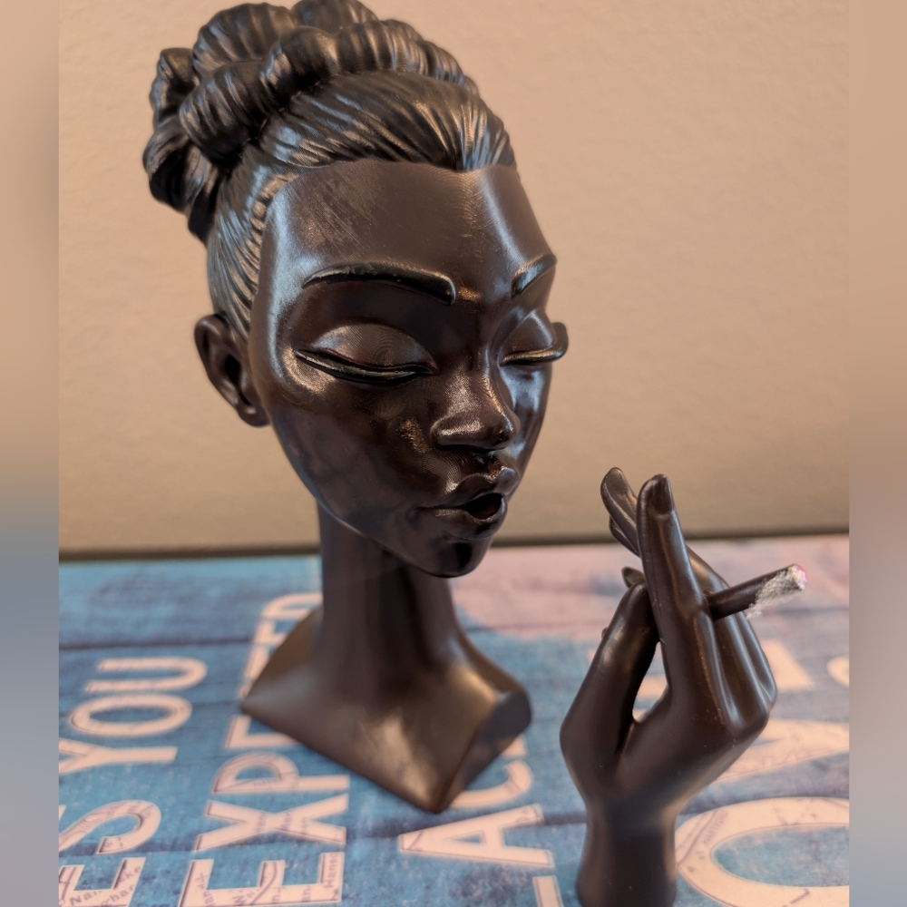 Incense Burner 2 Piece Woman Smoking